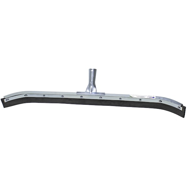 30 in Curved End Floor Squeegee, Black Buna Blend Rubber, 6PK